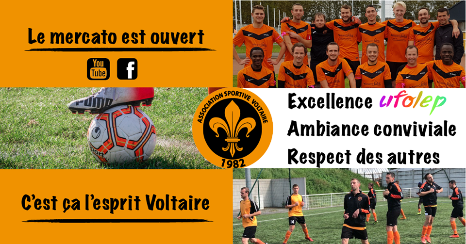 AS Voltaire Ufolep Football Amateur Nord Lille Saint André Club Equipe Entraîneur Joueur Arbitre Match Entrainement 