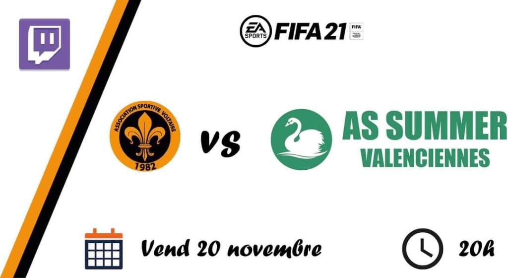 As Voltaire Ufolep Sport Football Amateur Nord Lille Saint André Valenciennes FFF Entraineur Coach Manager Joueur Arbitre Terrain Foot Match Entrainement Fifa21 Console Esport Ederby As Summer